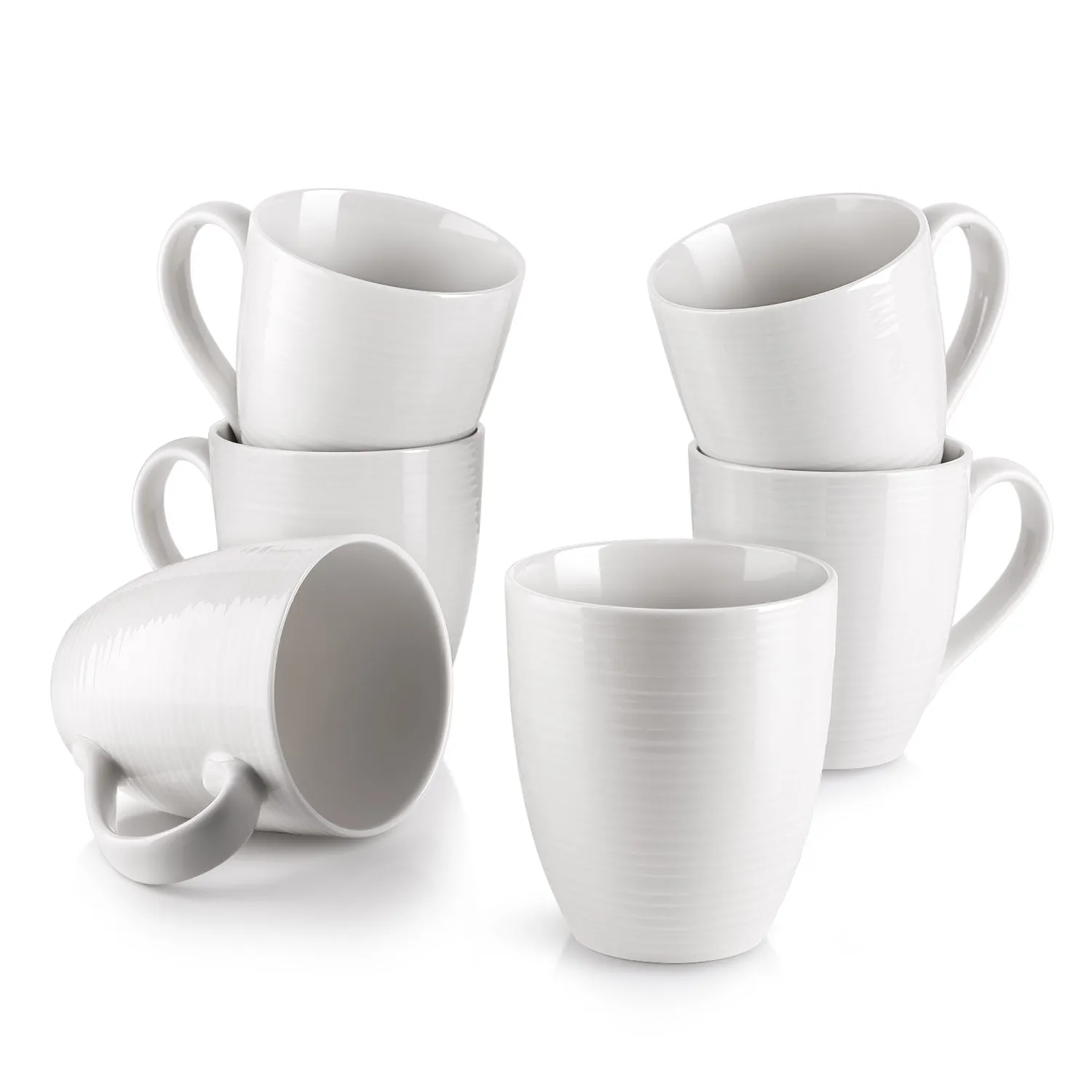 17 oz Ceramic Coffee Mugs - Set of 6