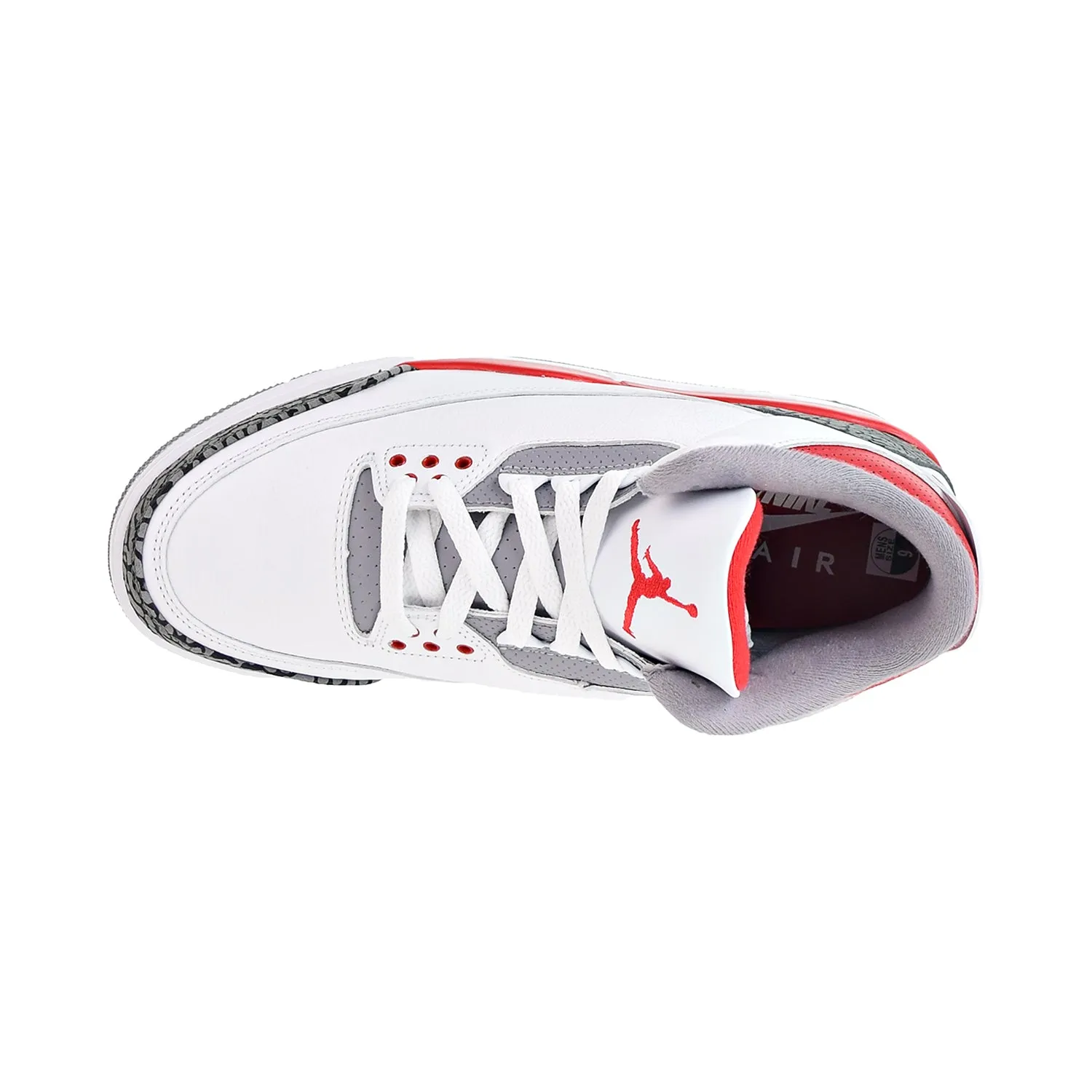 Air Jordan 3 Retro Men's Shoes White-Fire Red-Black