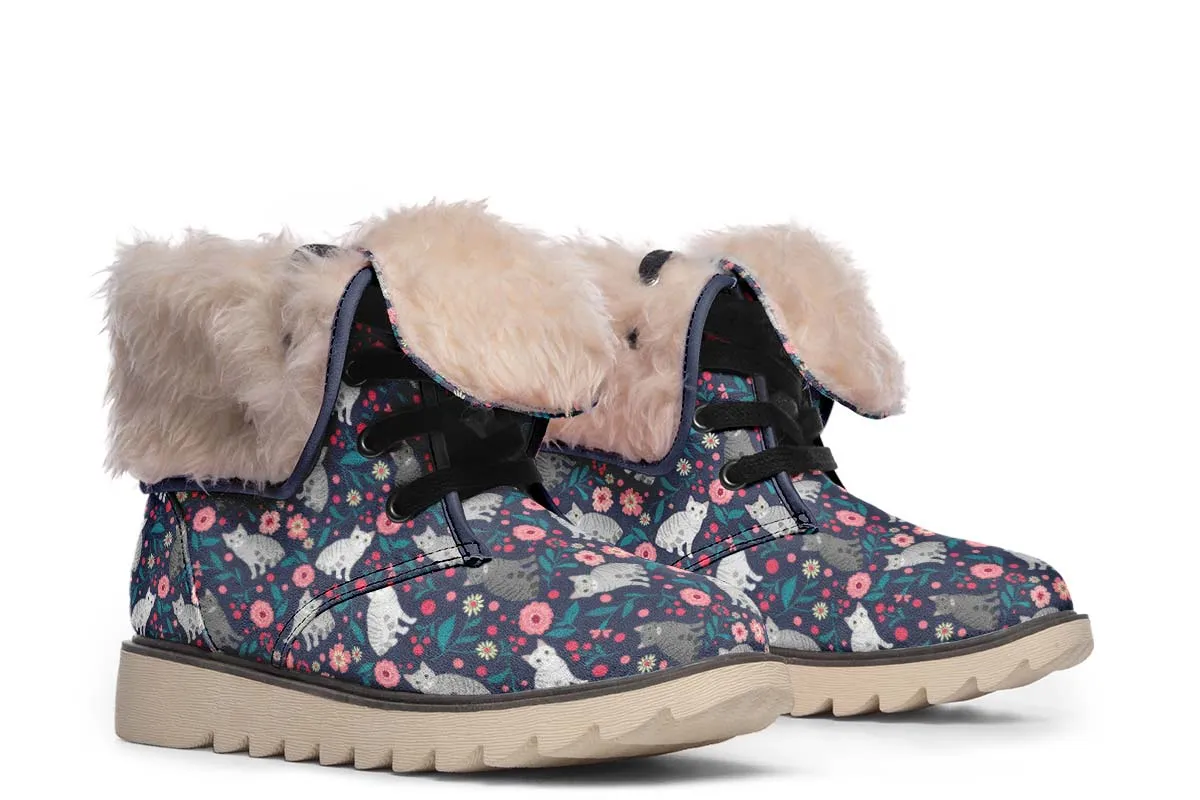 American Shorthair Cat Flower Polar Vibe Boots