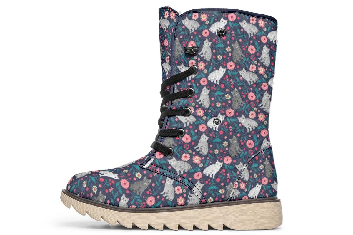 American Shorthair Cat Flower Polar Vibe Boots