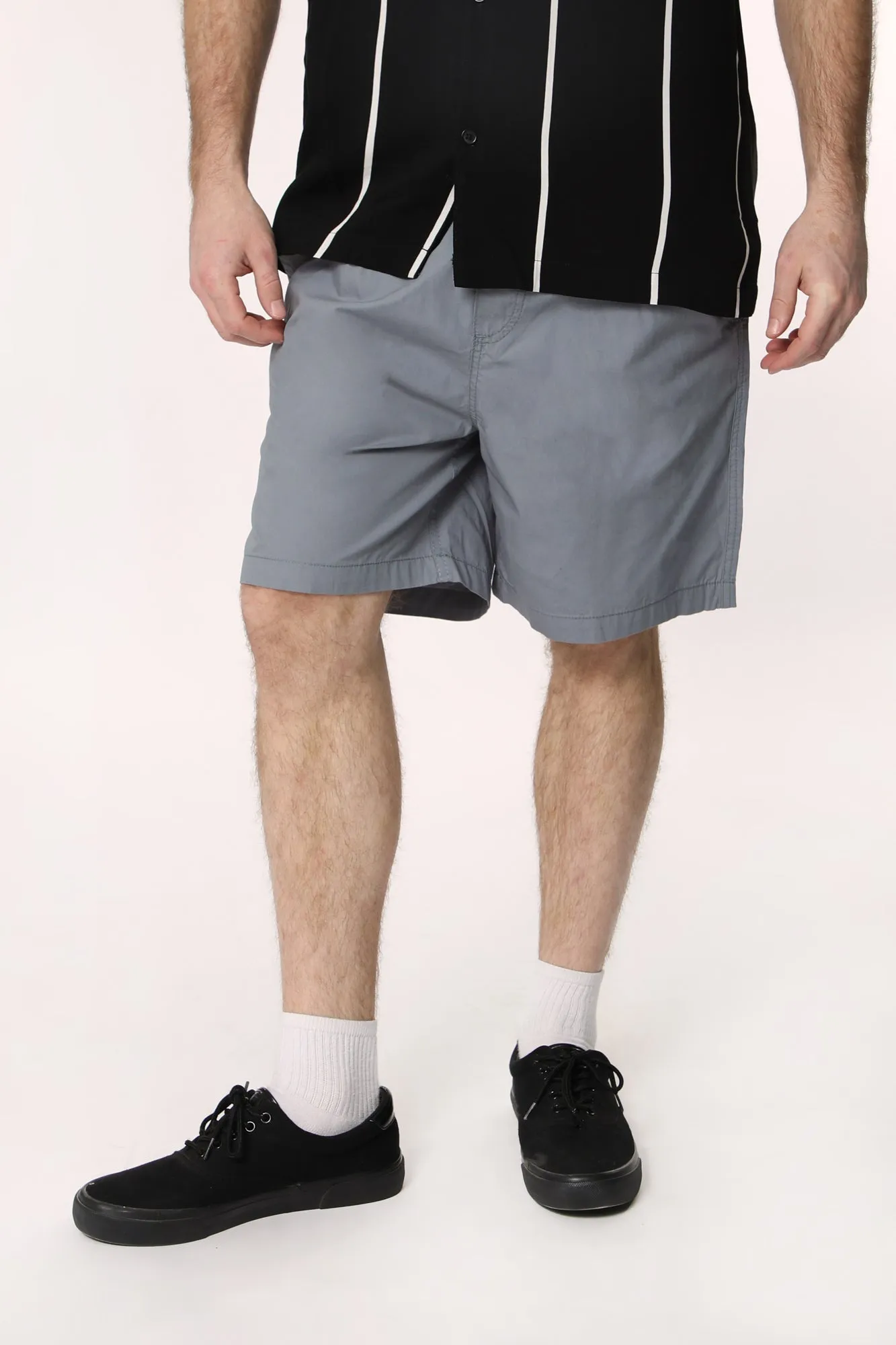 Amnesia Mens Poplin Jogger Shorts