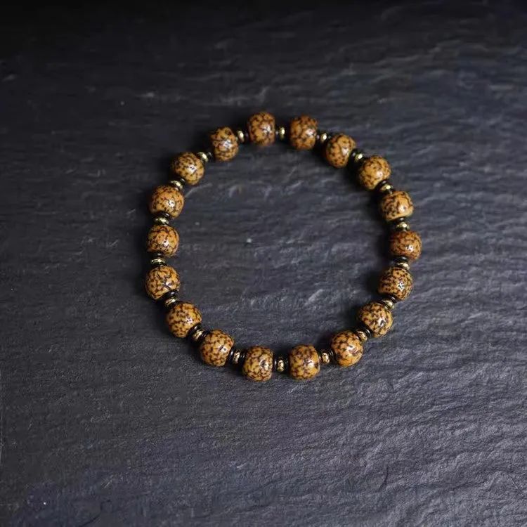 Antique Tibetan Lotus Seed Mala Bracelet