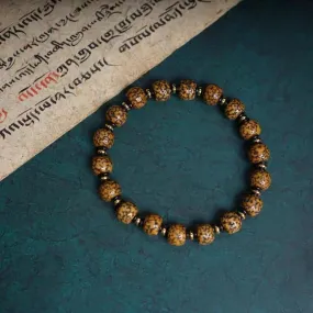 Antique Tibetan Lotus Seed Mala Bracelet