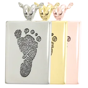 B&B Footprint/Handprint/Pawprint Rectangular Pendant