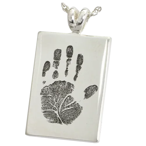 B&B Footprint/Handprint/Pawprint Rectangular Pendant