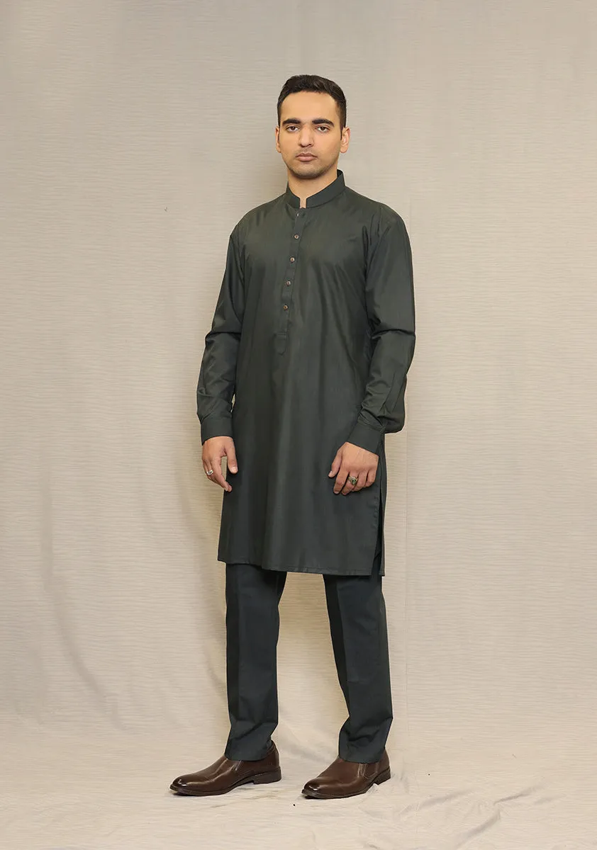 Basic Poly Viscose Maluki Darkest Spurce Slim Fit Suit