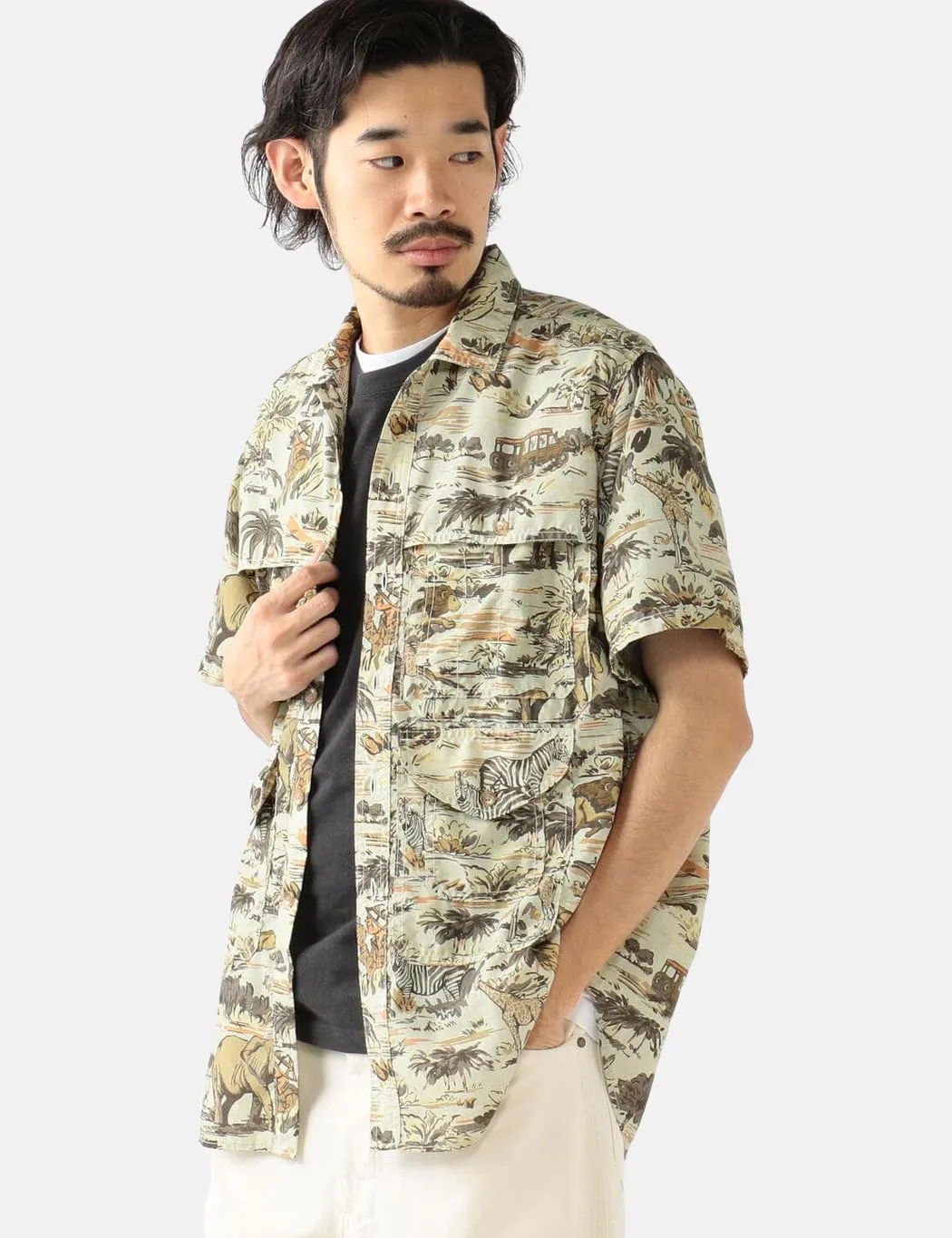 Beams Plus Adventure Shirt II (Print) - Safari