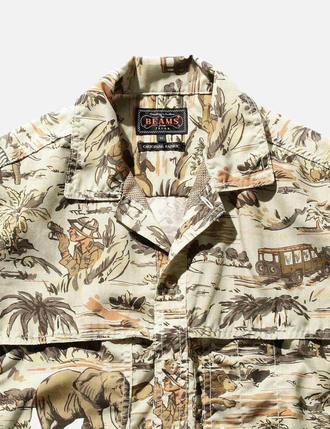 Beams Plus Adventure Shirt II (Print) - Safari