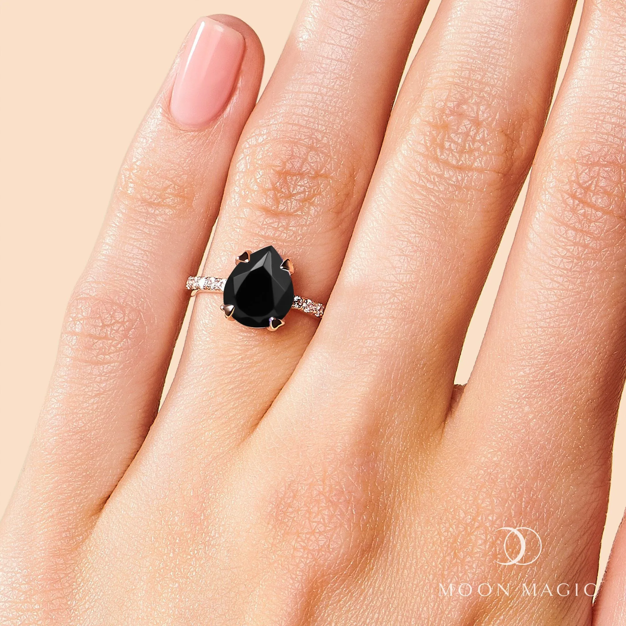 Black Obsidian Ring - Nymph