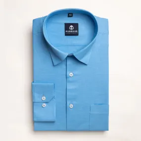 Blue Color Solid Pure Cotton For Men