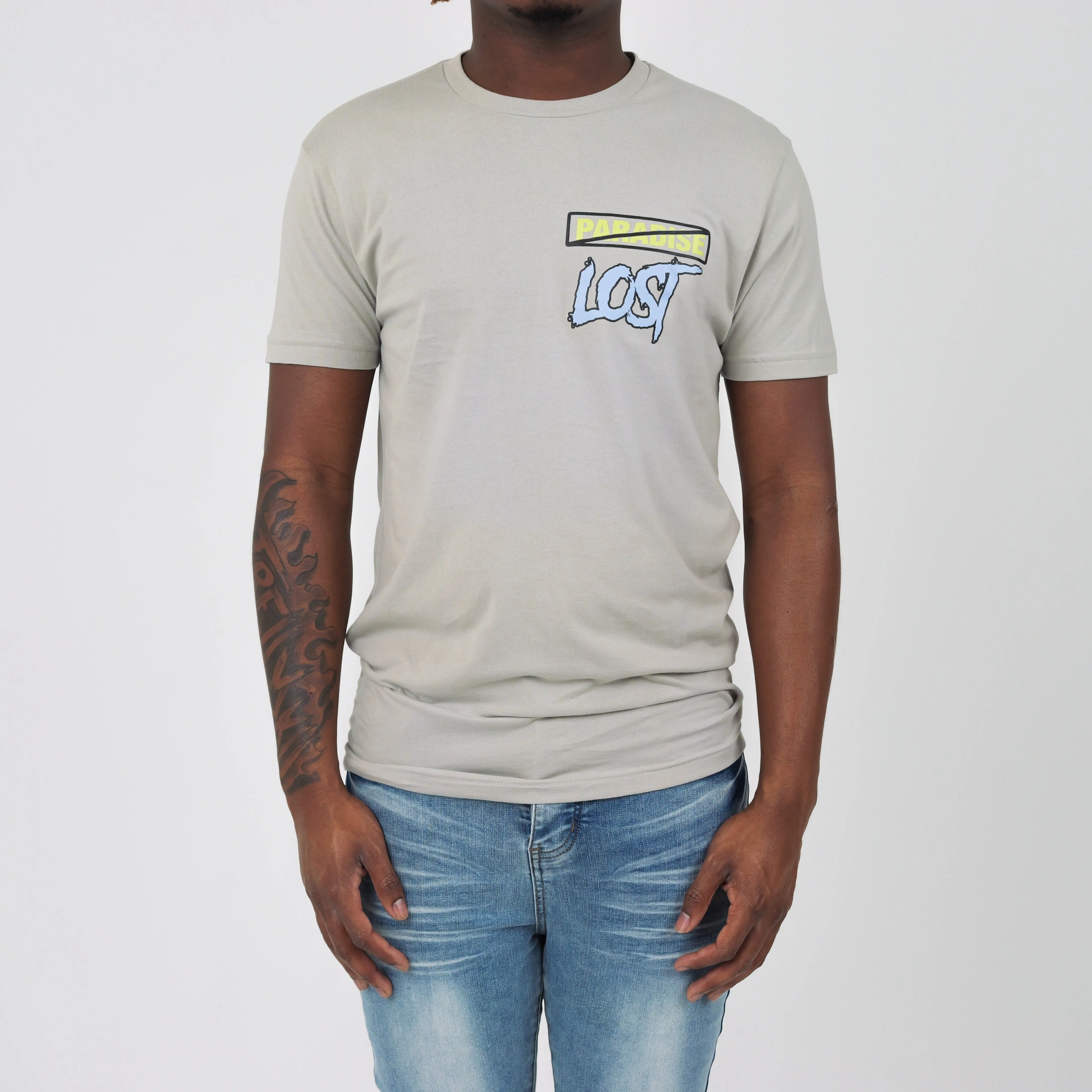 BLUE PRINT MOVES TEE LIGHT GREY