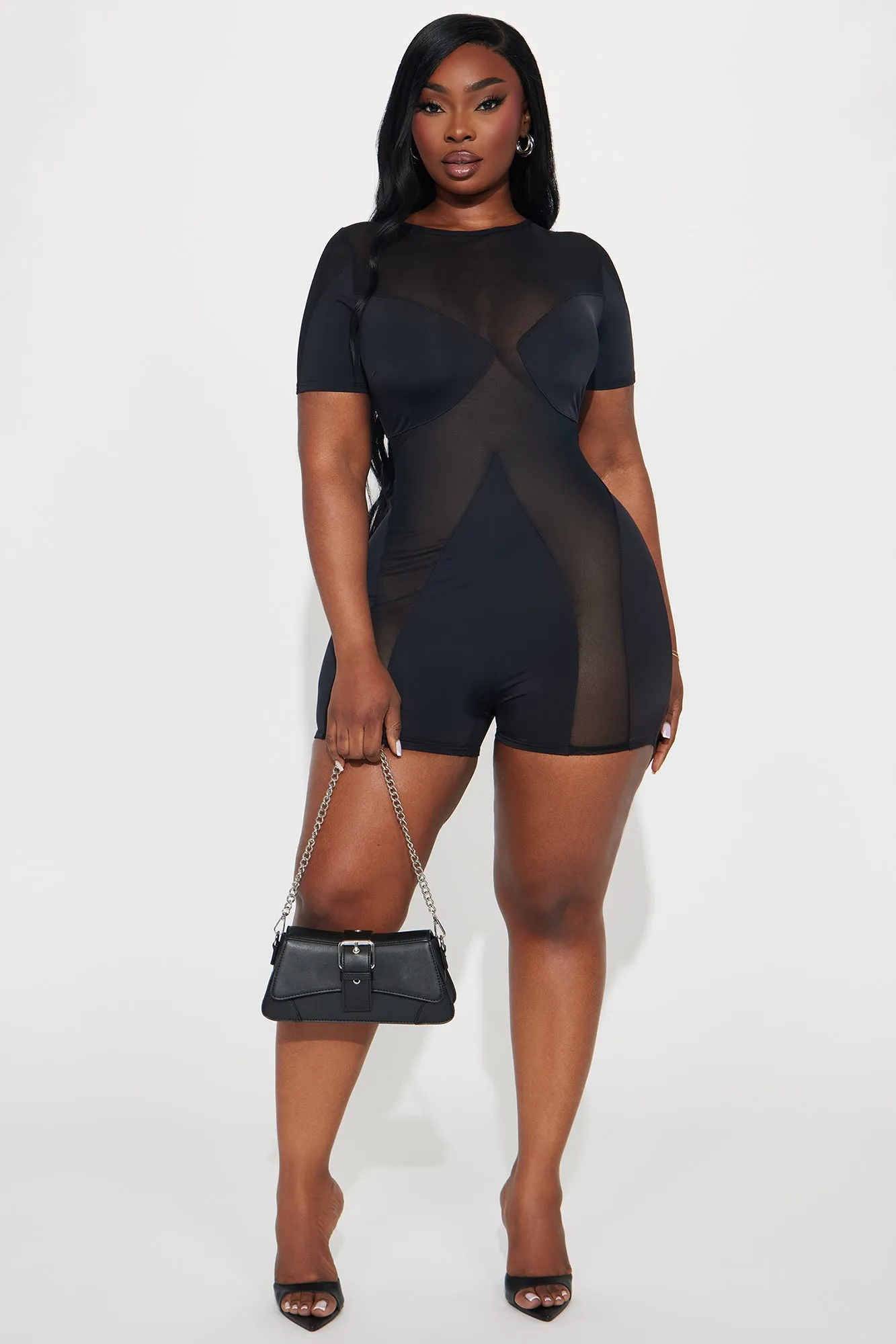 Born To Do It Romper - Black