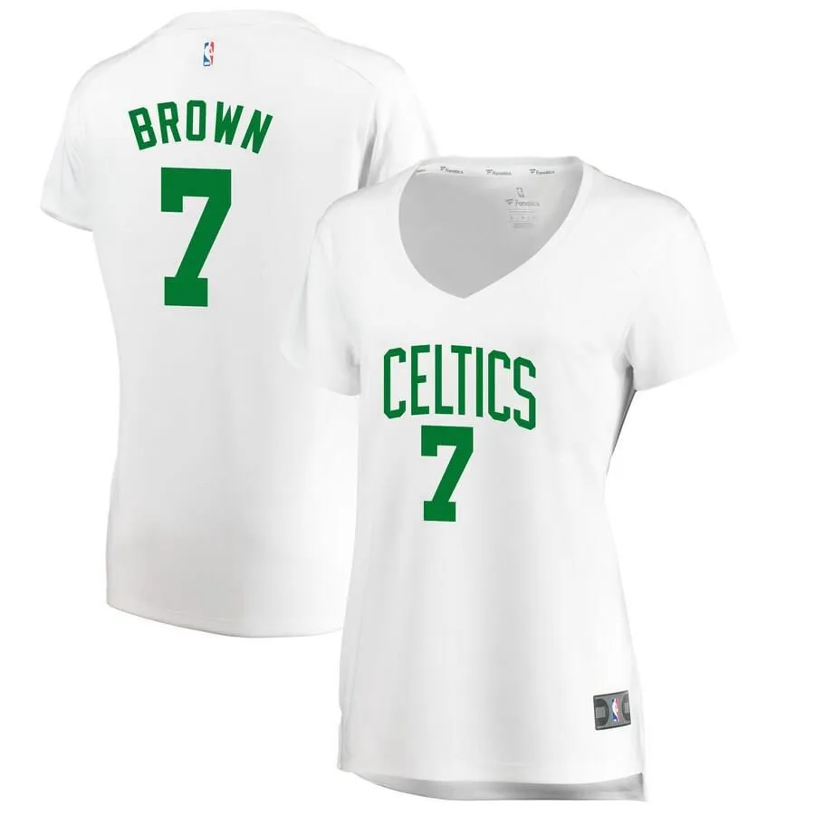 Boston Celtics Jaylen Brown Fanatics Branded Fast Break Player Association Jersey Womens - White | Ireland S5958M6