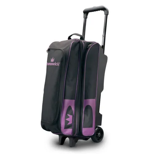 Brunswick Blitz Triple Roller Black Purple Bowling Bag