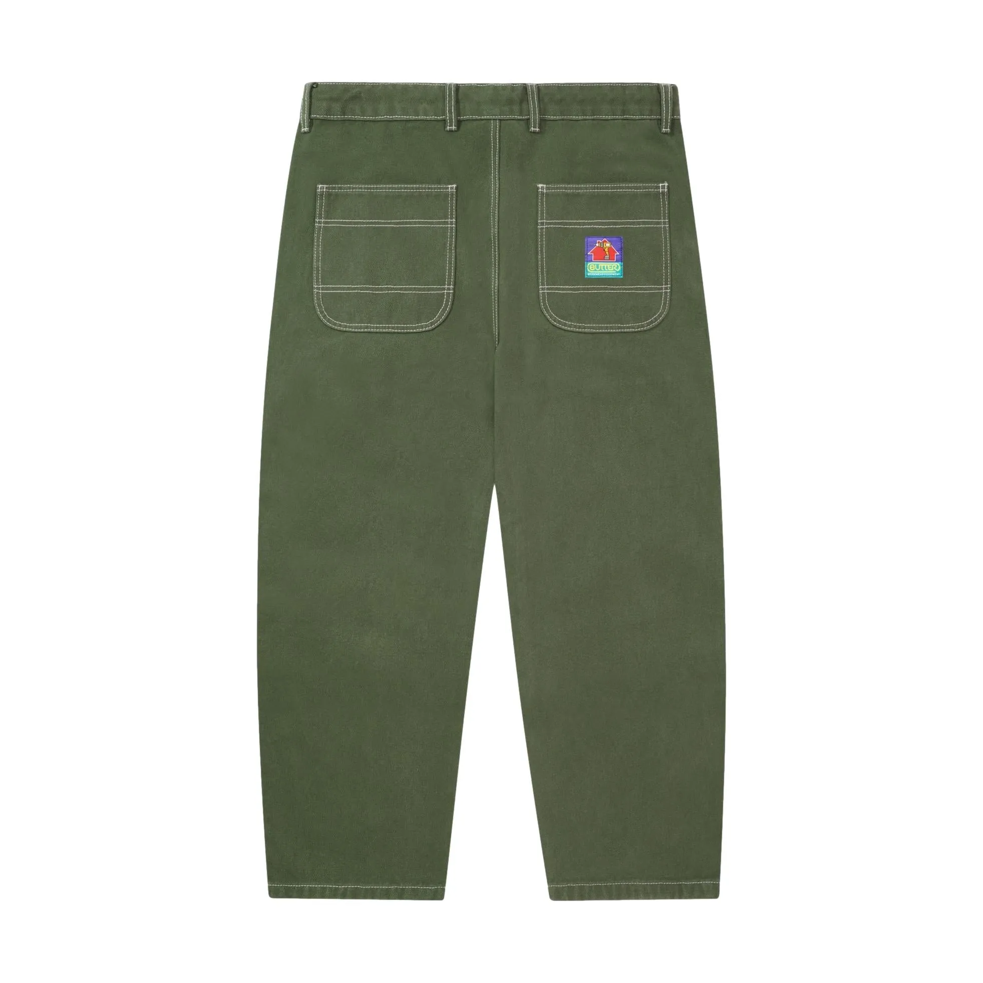 Butter Work Double Knee Pants Washed Army