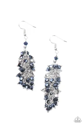 Celestial Chandeliers Blue Iridescent Earrings - Paparazzi Accessories