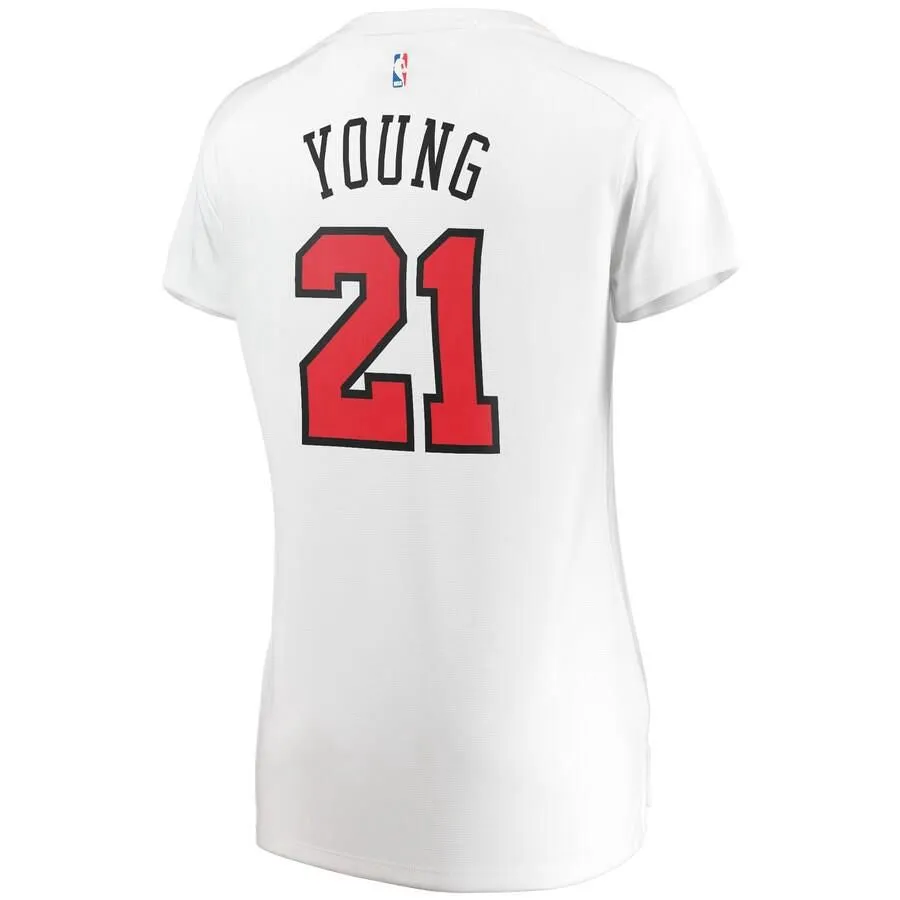 Chicago Bulls Thaddeus Young Fanatics Branded Fast Break Player Association Jersey Womens - White | Ireland T2664P5