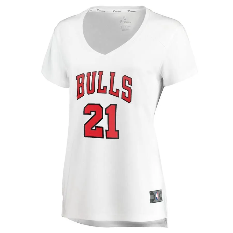 Chicago Bulls Thaddeus Young Fanatics Branded Fast Break Player Association Jersey Womens - White | Ireland T2664P5