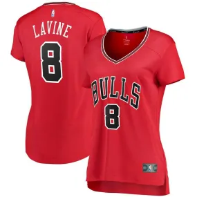 Chicago Bulls Zach LaVine Fanatics Branded Fast Break Player Icon Jersey Womens - Red | Ireland P7653A1