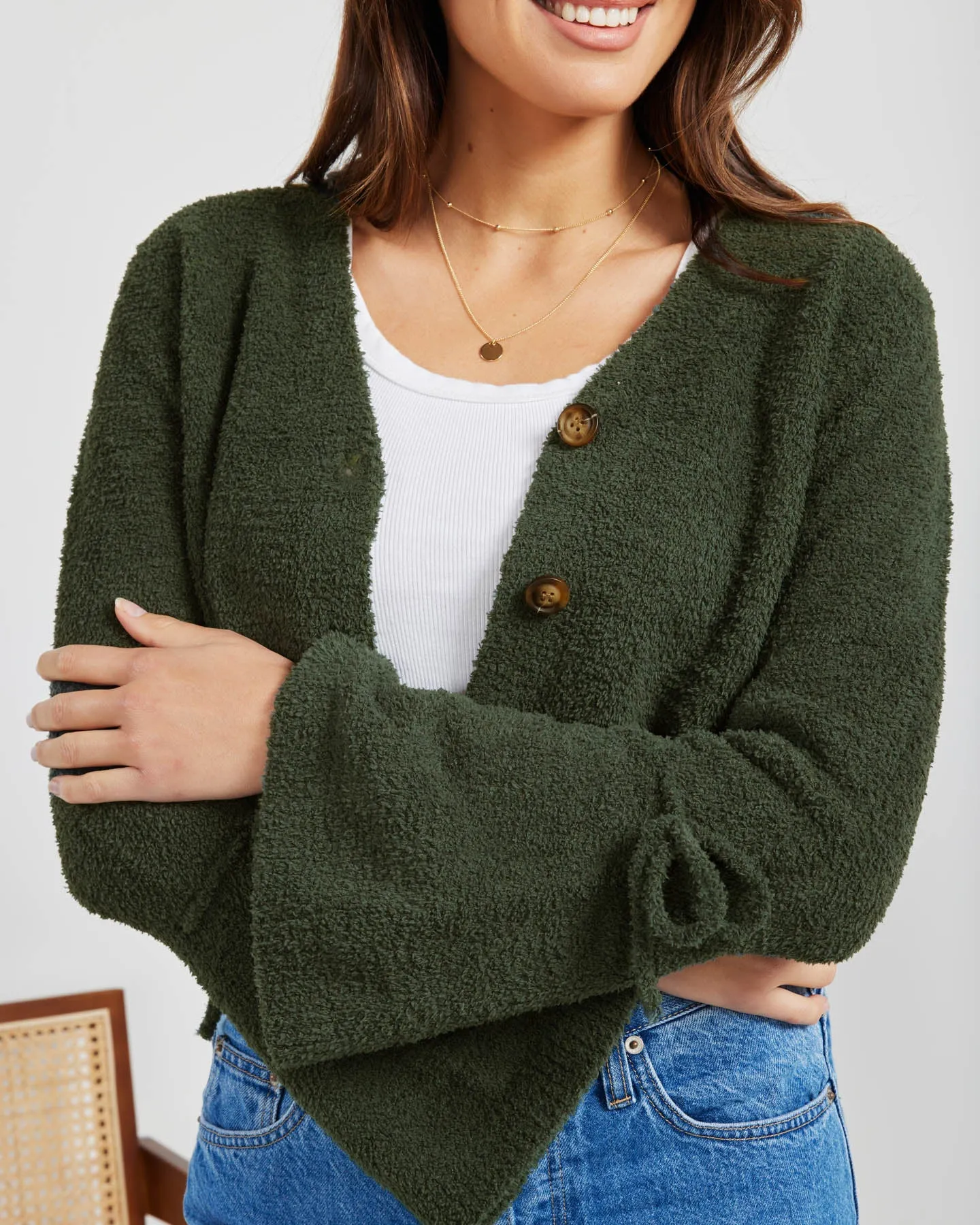 Cindy Cardigan-Khaki