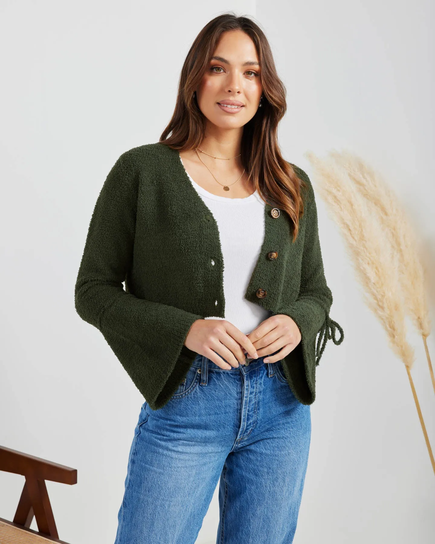 Cindy Cardigan-Khaki