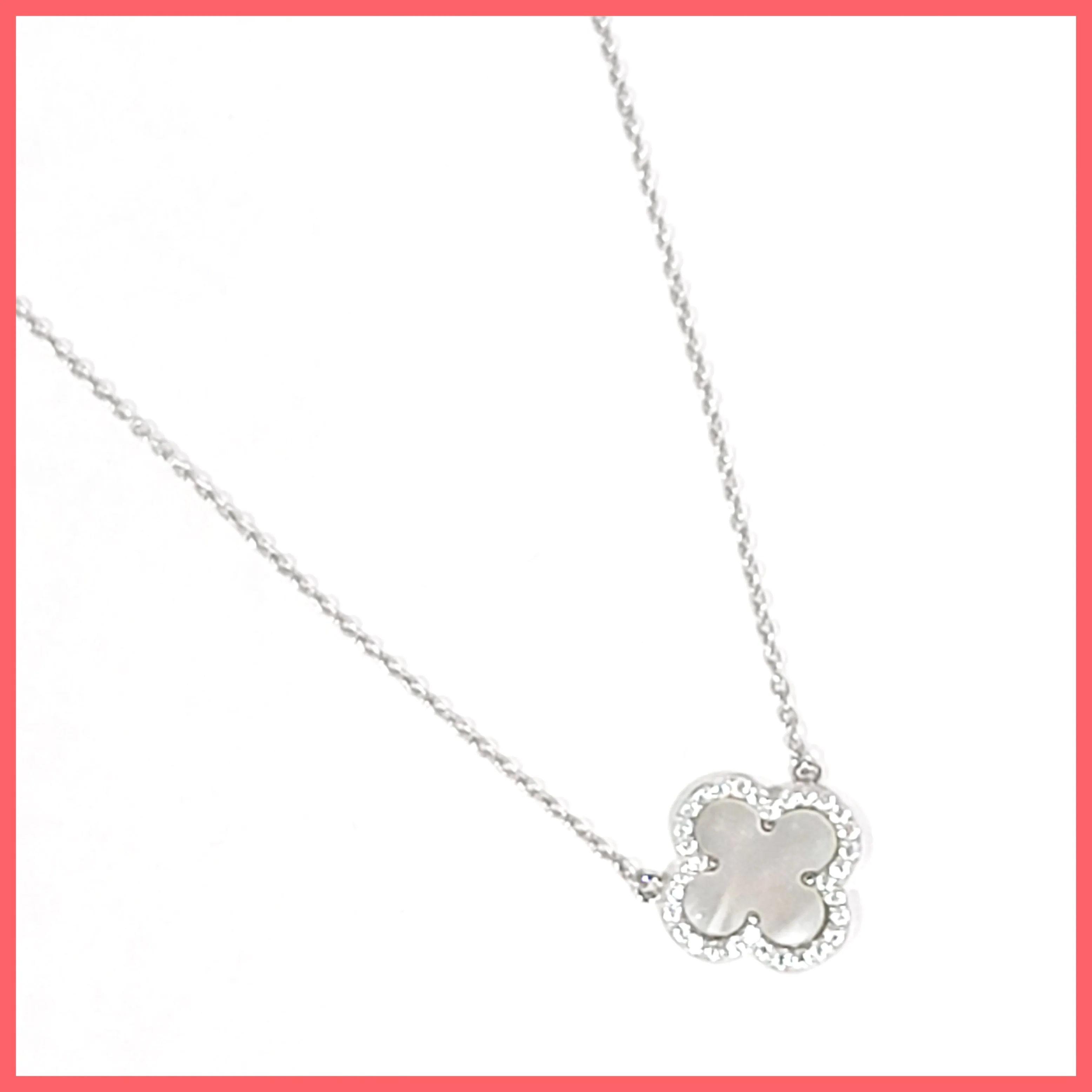 Classic Mother-of-Pearl Clover Necklace