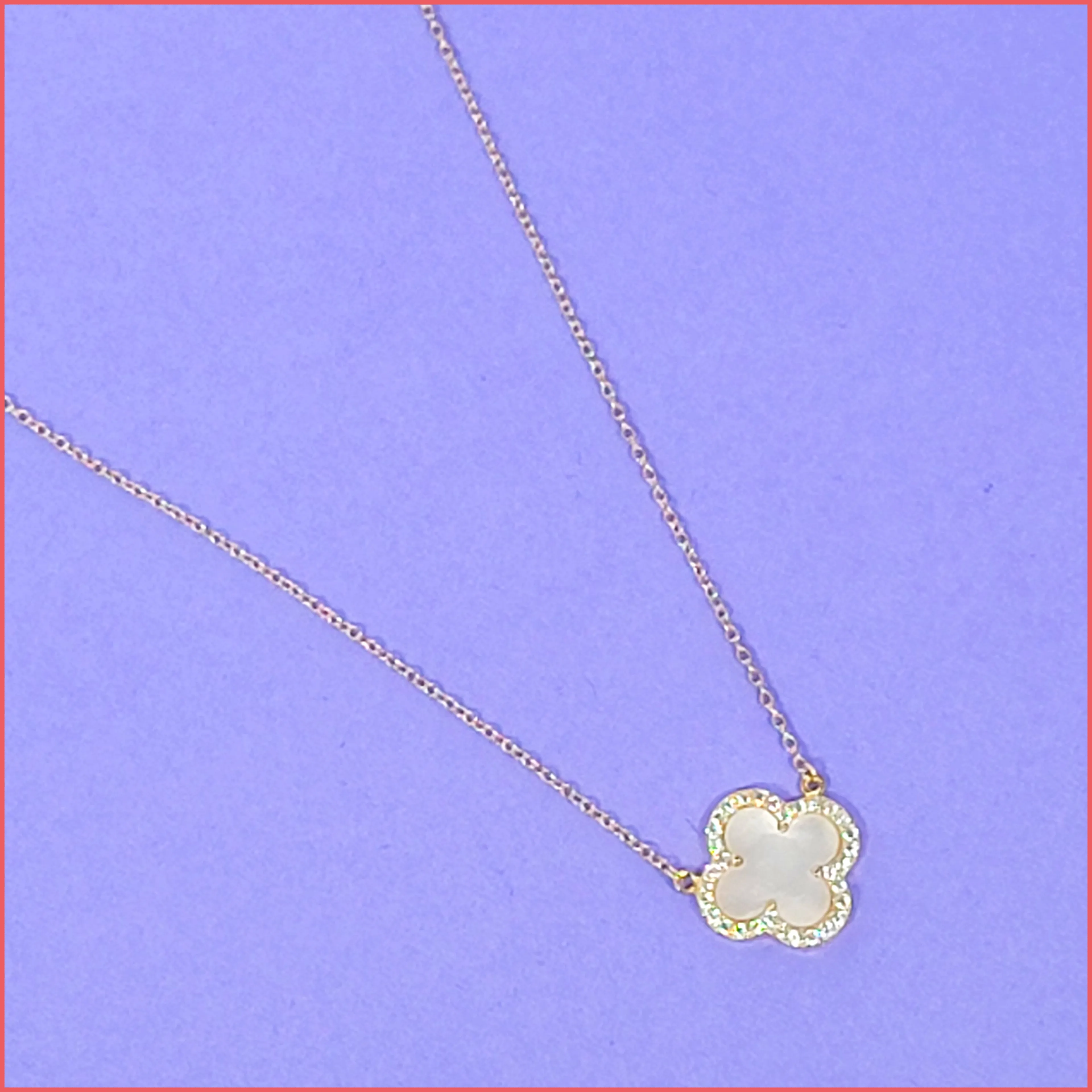 Classic Mother-of-Pearl Clover Necklace