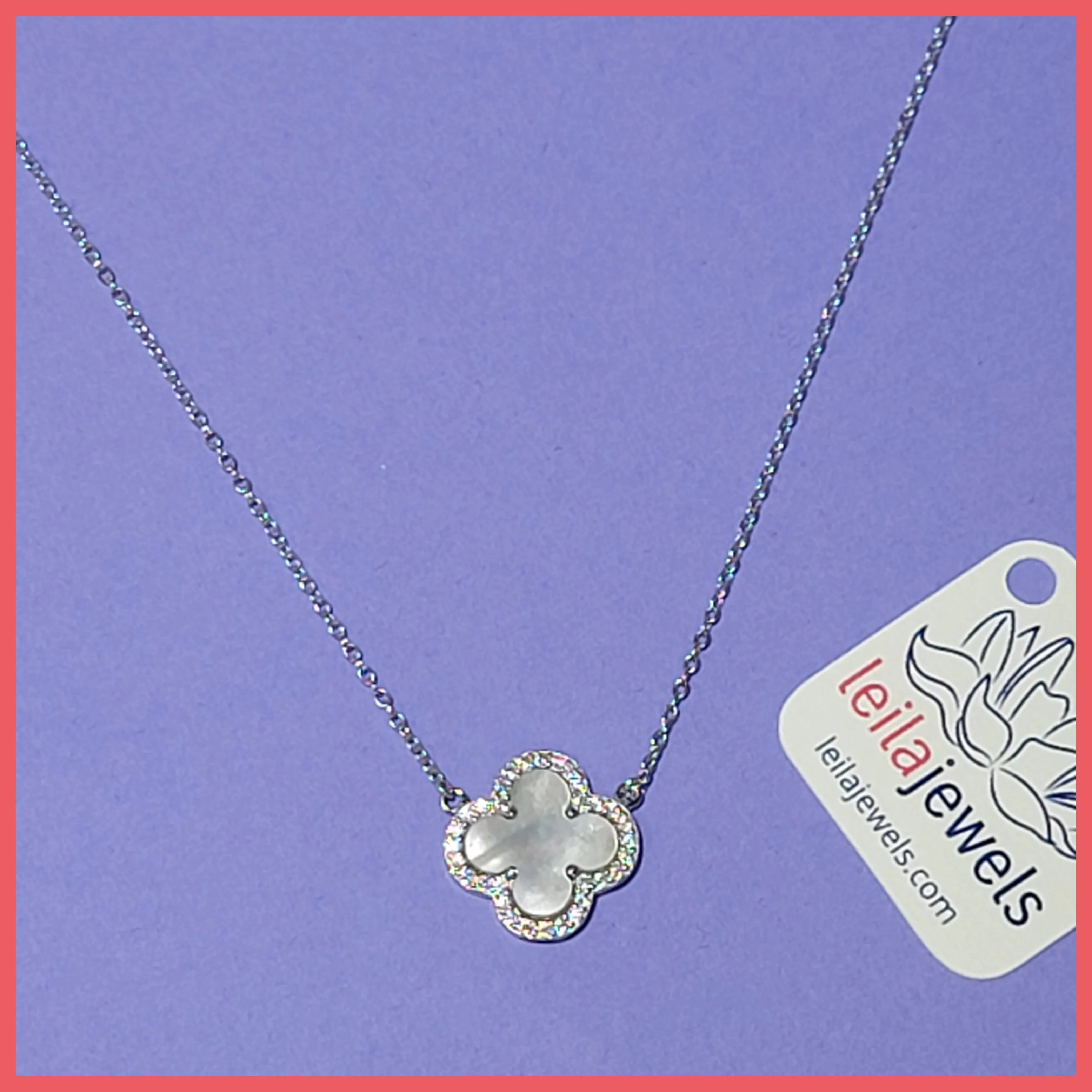 Classic Mother-of-Pearl Clover Necklace