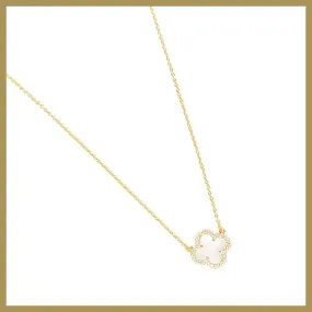 Classic Mother-of-Pearl Clover Necklace