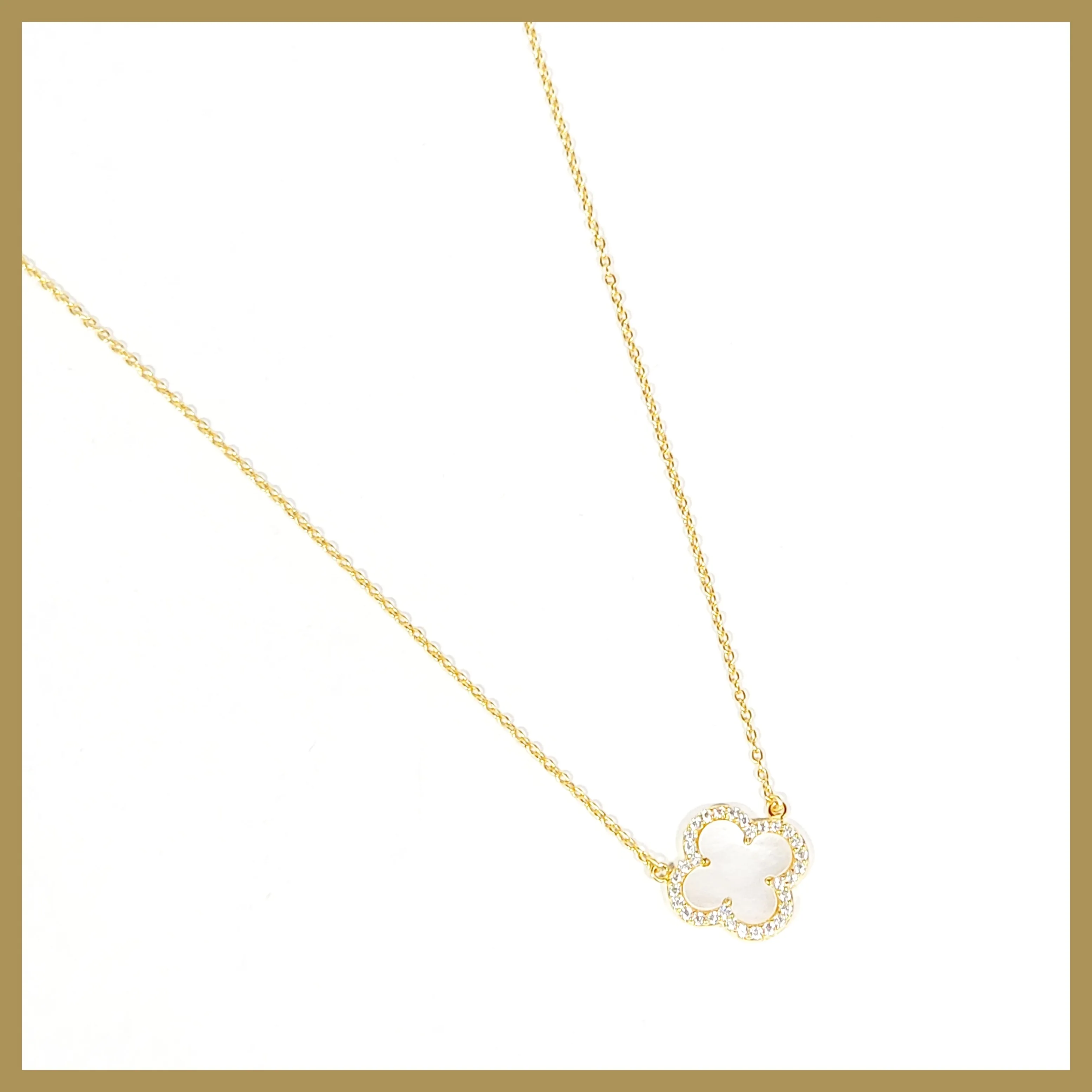 Classic Mother-of-Pearl Clover Necklace