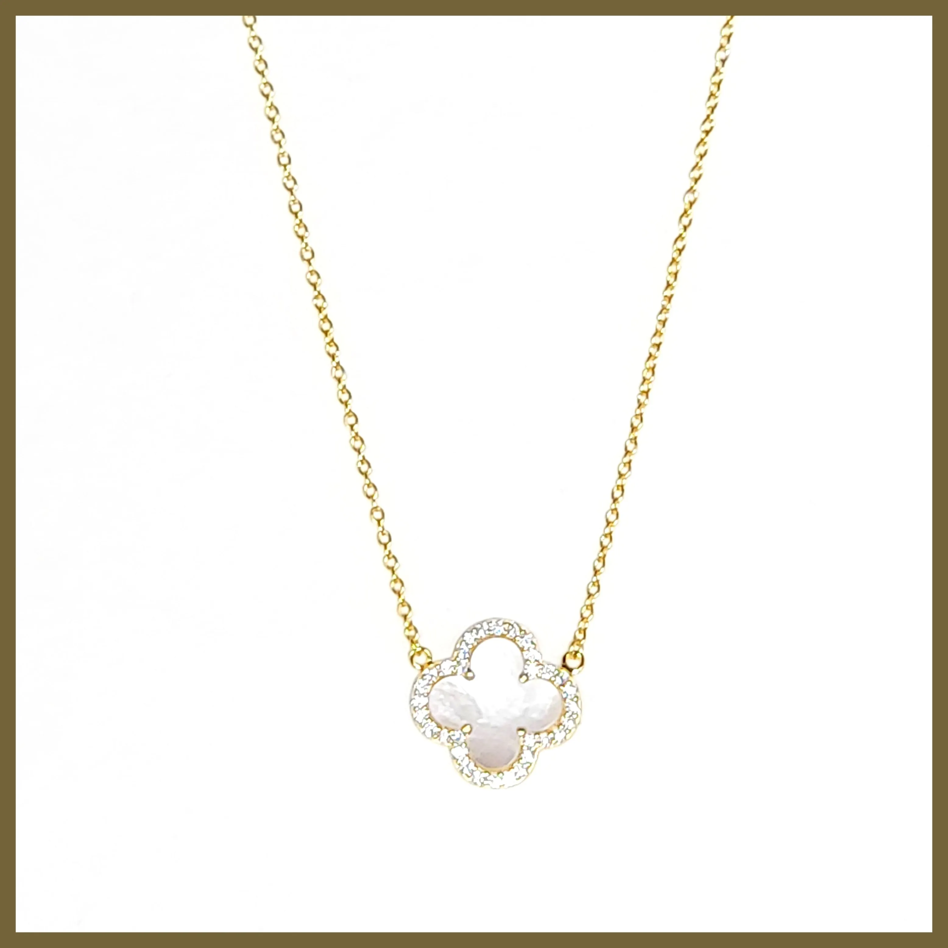 Classic Mother-of-Pearl Clover Necklace