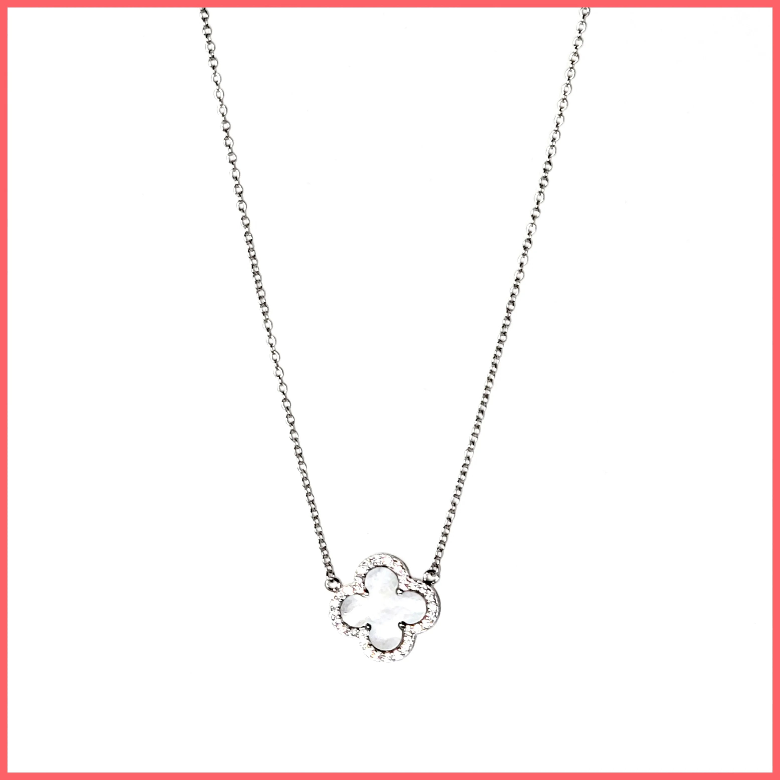 Classic Mother-of-Pearl Clover Necklace