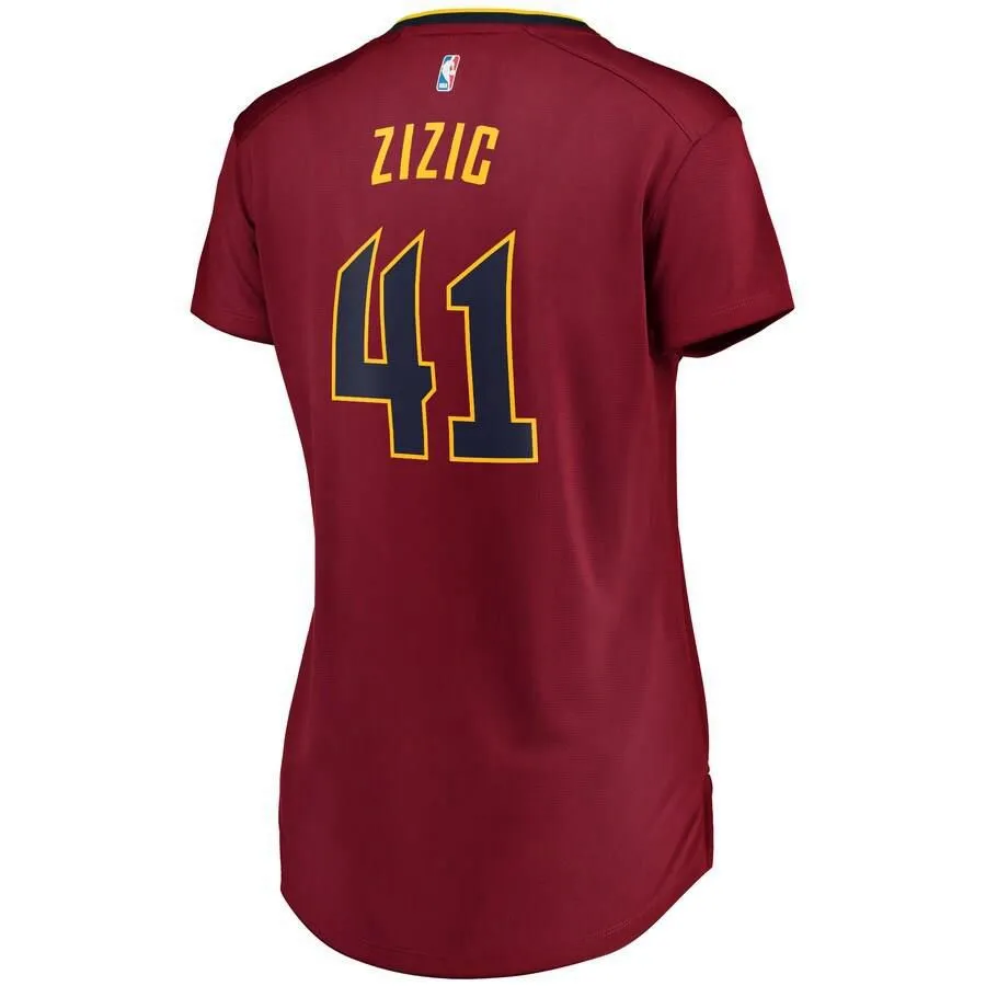 Cleveland Cavaliers Ante Zizic Fanatics Branded Replica Fast Break Player Icon Jersey Womens - Burgundy | Ireland C3585C7