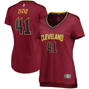 Cleveland Cavaliers Ante Zizic Fanatics Branded Replica Fast Break Player Icon Jersey Womens - Burgundy | Ireland C3585C7