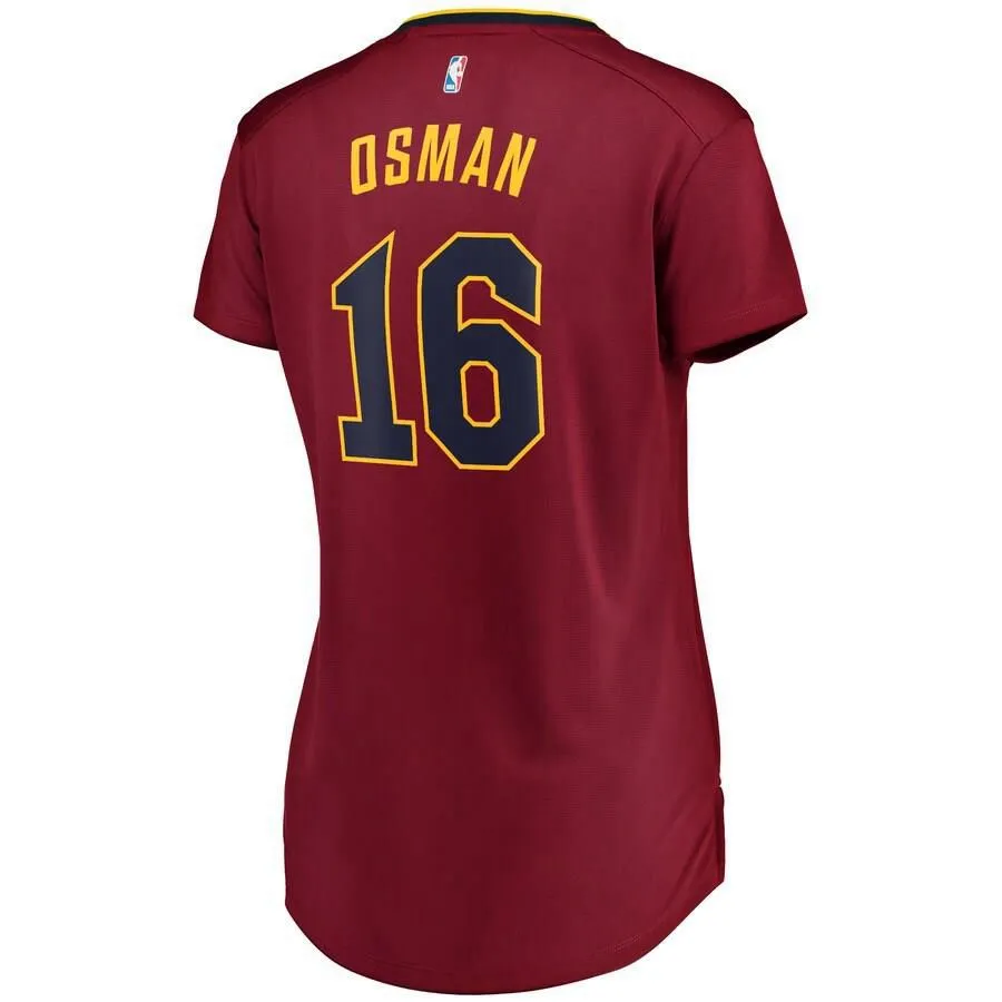 Cleveland Cavaliers Cedi Osman Fanatics Branded Replica Fast Break Player Icon Jersey Womens - Burgundy | Ireland X9648Z8