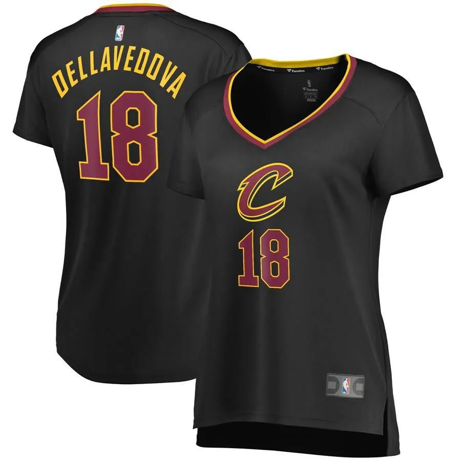 Cleveland Cavaliers Matthew Dellavedova Fanatics Branded Replica Fast Break Player Statement Jersey Womens - Black | Ireland C9871B8