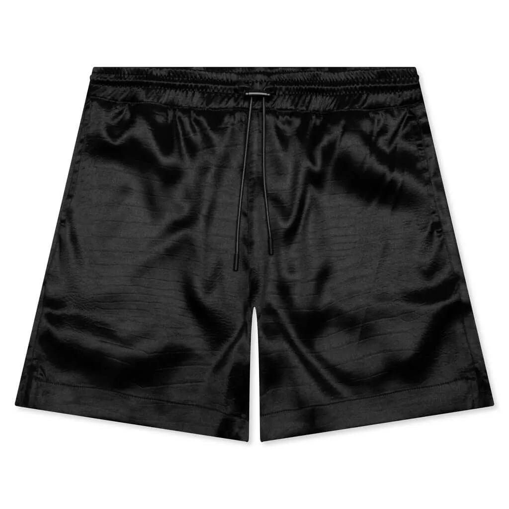 Clyde Shorts - Black Crocodile