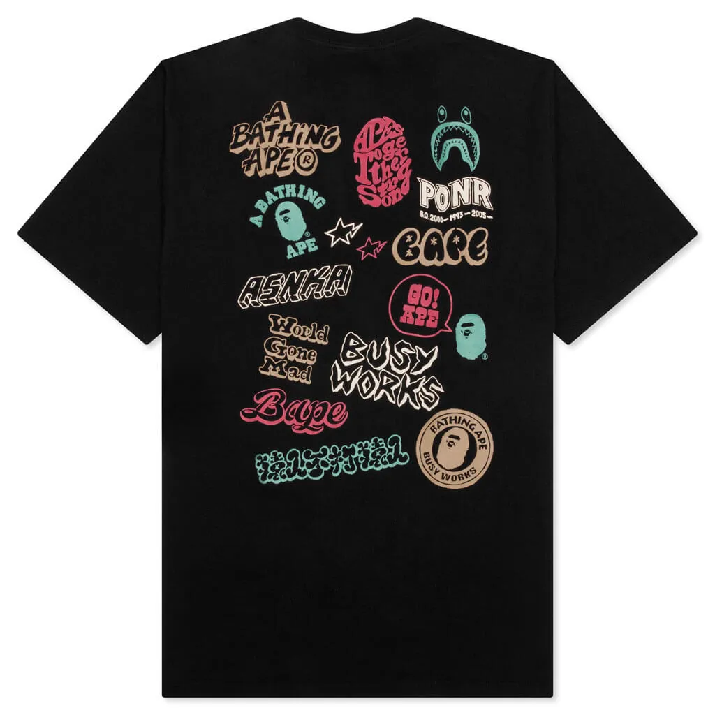 Colors Bape Graffiti Tee - Black