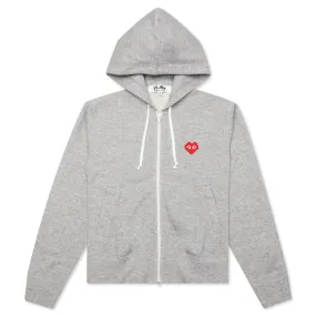 Comme des Garcons PLAY x the Artist Invader Women's Hooded Sweatshirt - Top Grey