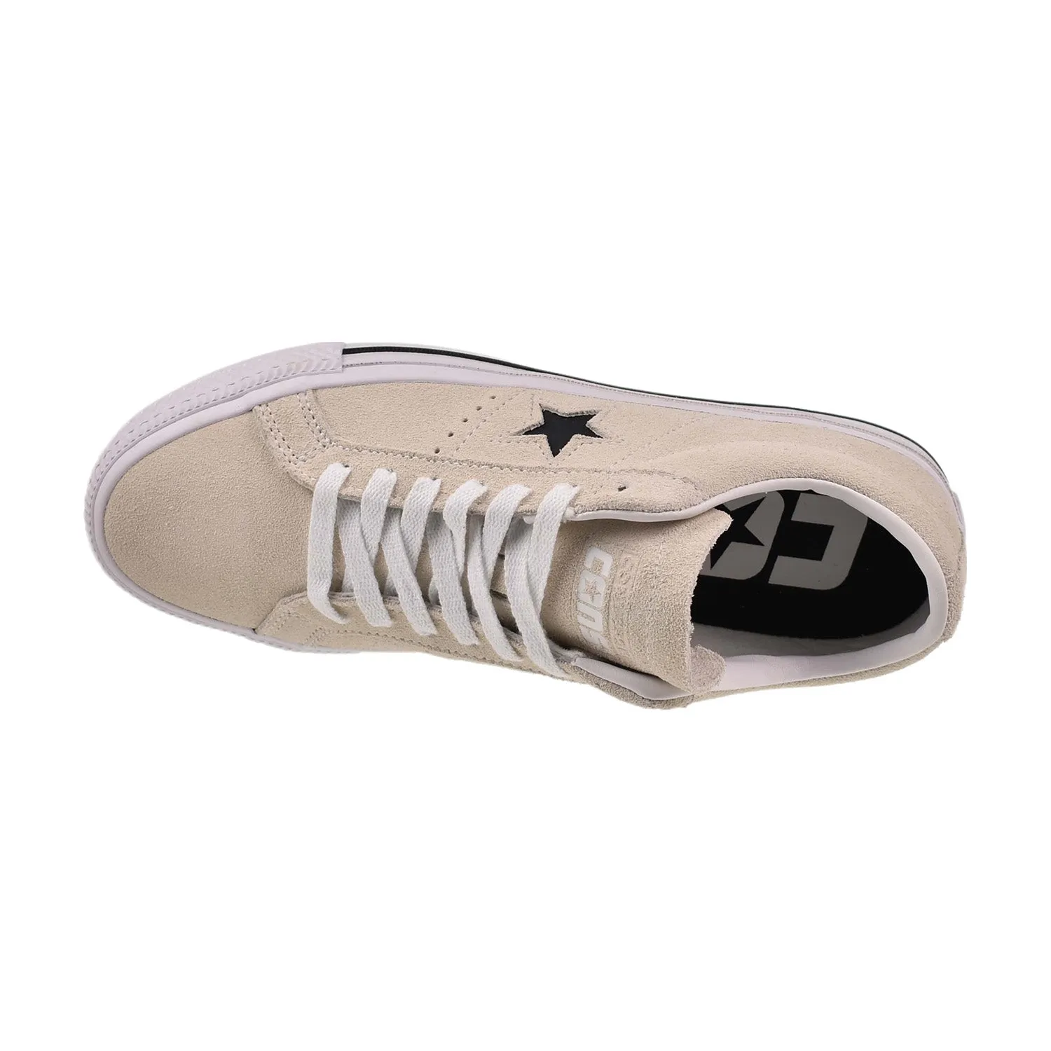 Converse One Star Pro Suede Low Top Men's Shoes Egret-White-Black