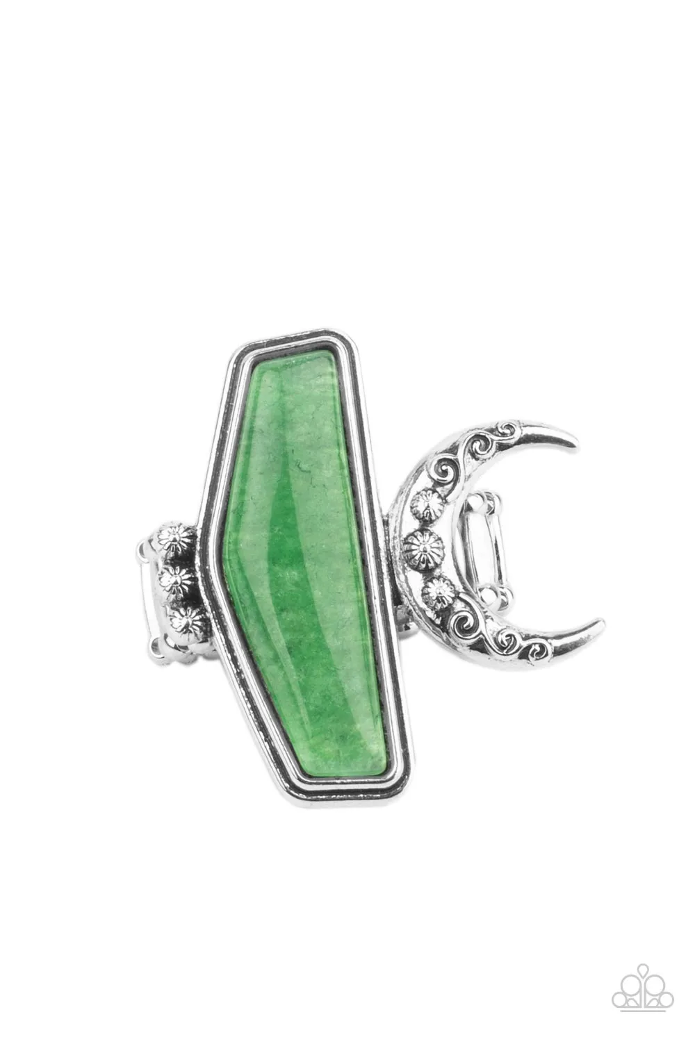 Cosmic Karma Jade Green Stone Ring - Paparazzi Accessories