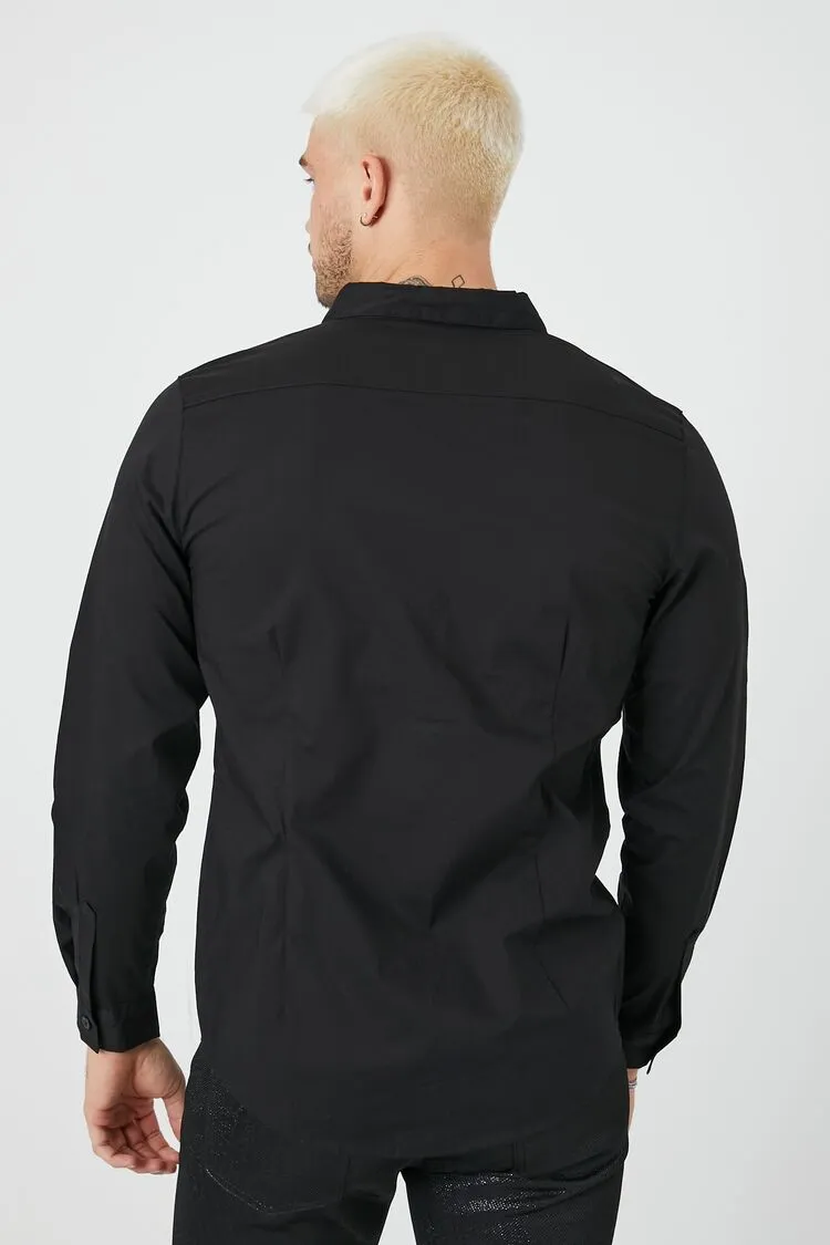 Cotton-Blend Long-Sleeve Shirt