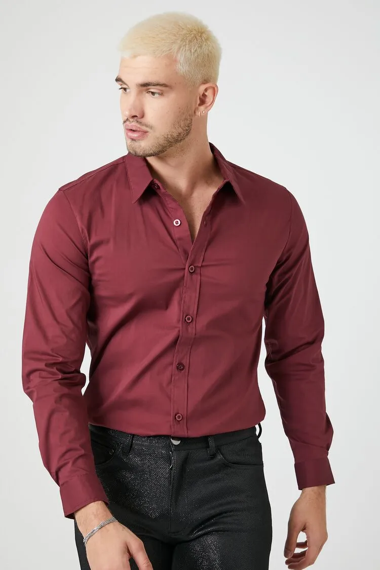 Cotton-Blend Long-Sleeve Shirt