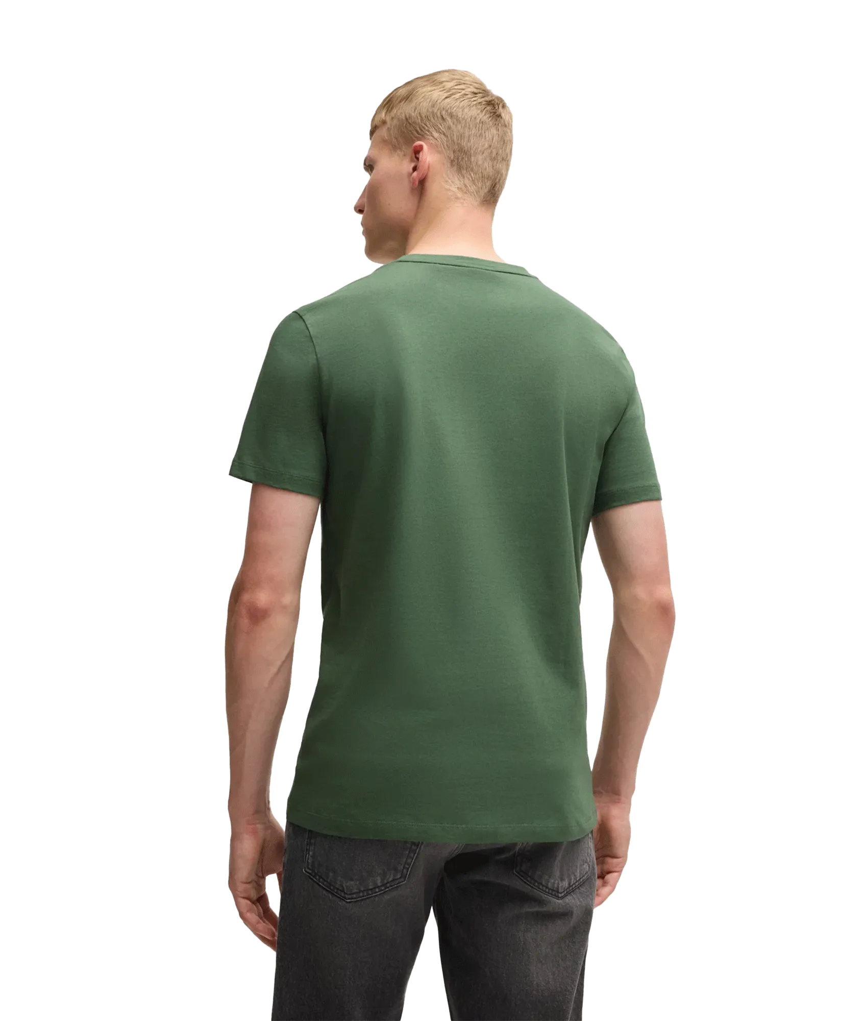 Cotton-jersey T-shirt With Logo Patch - Green