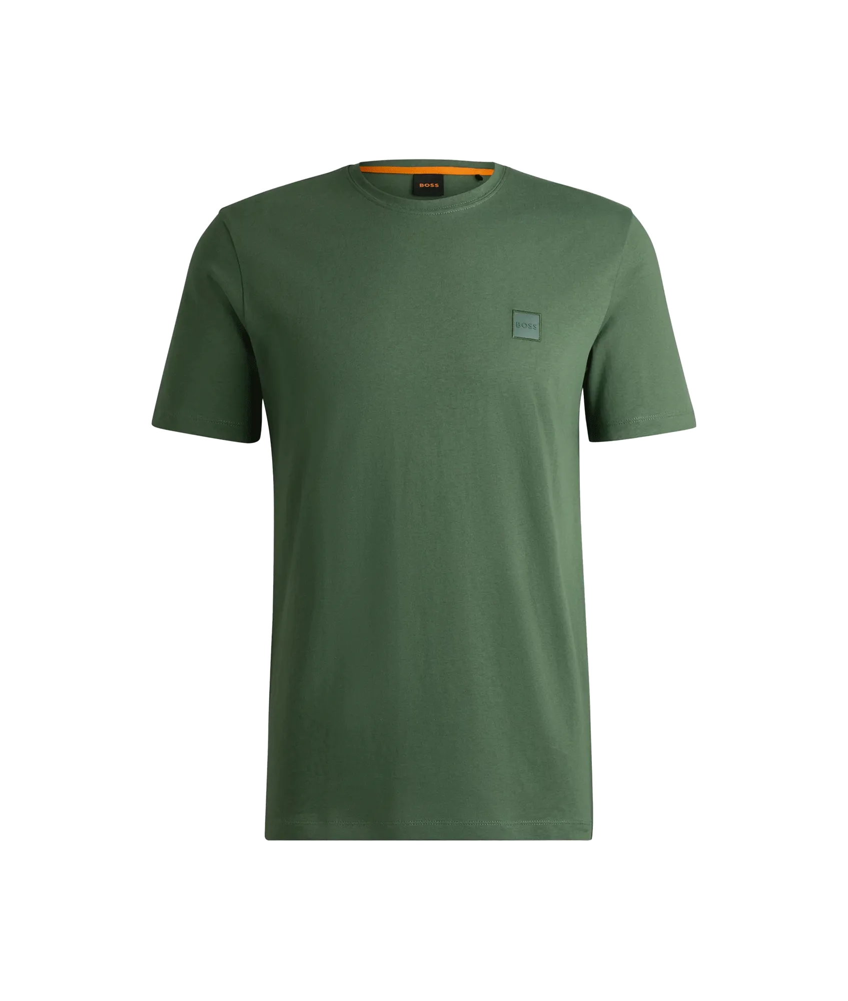 Cotton-jersey T-shirt With Logo Patch - Green