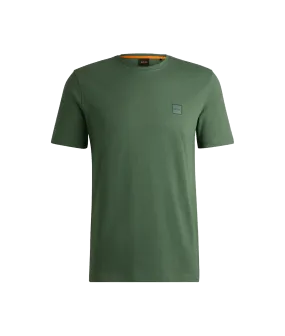 Cotton-jersey T-shirt With Logo Patch - Green