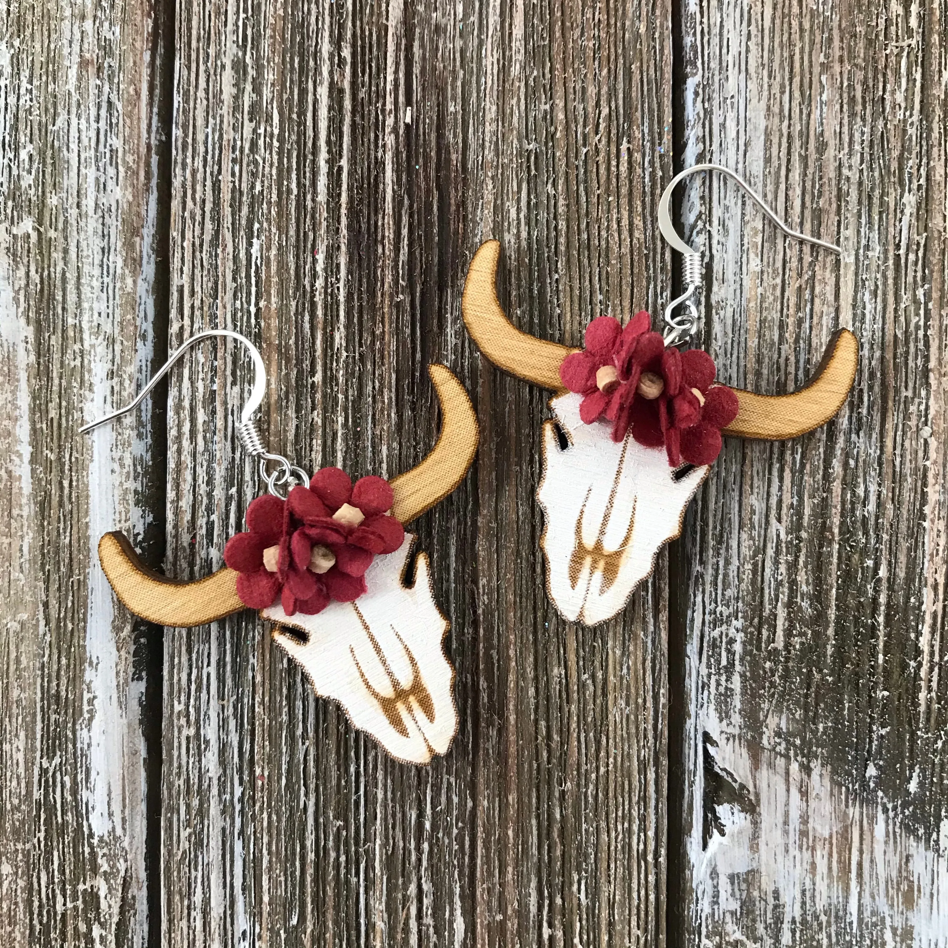 Cow Skulls Earrings by Cultura Corazon