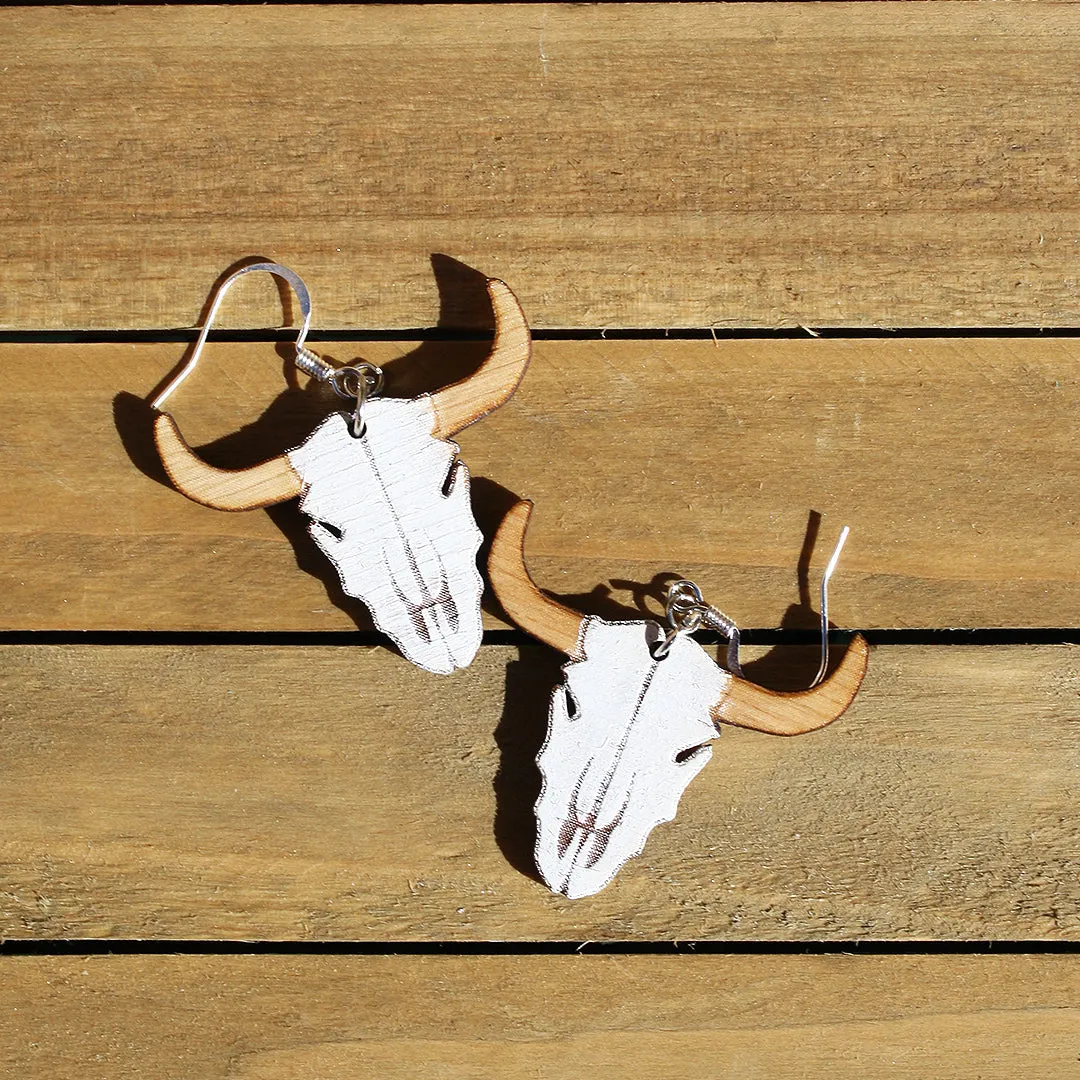 Cow Skulls Earrings by Cultura Corazon