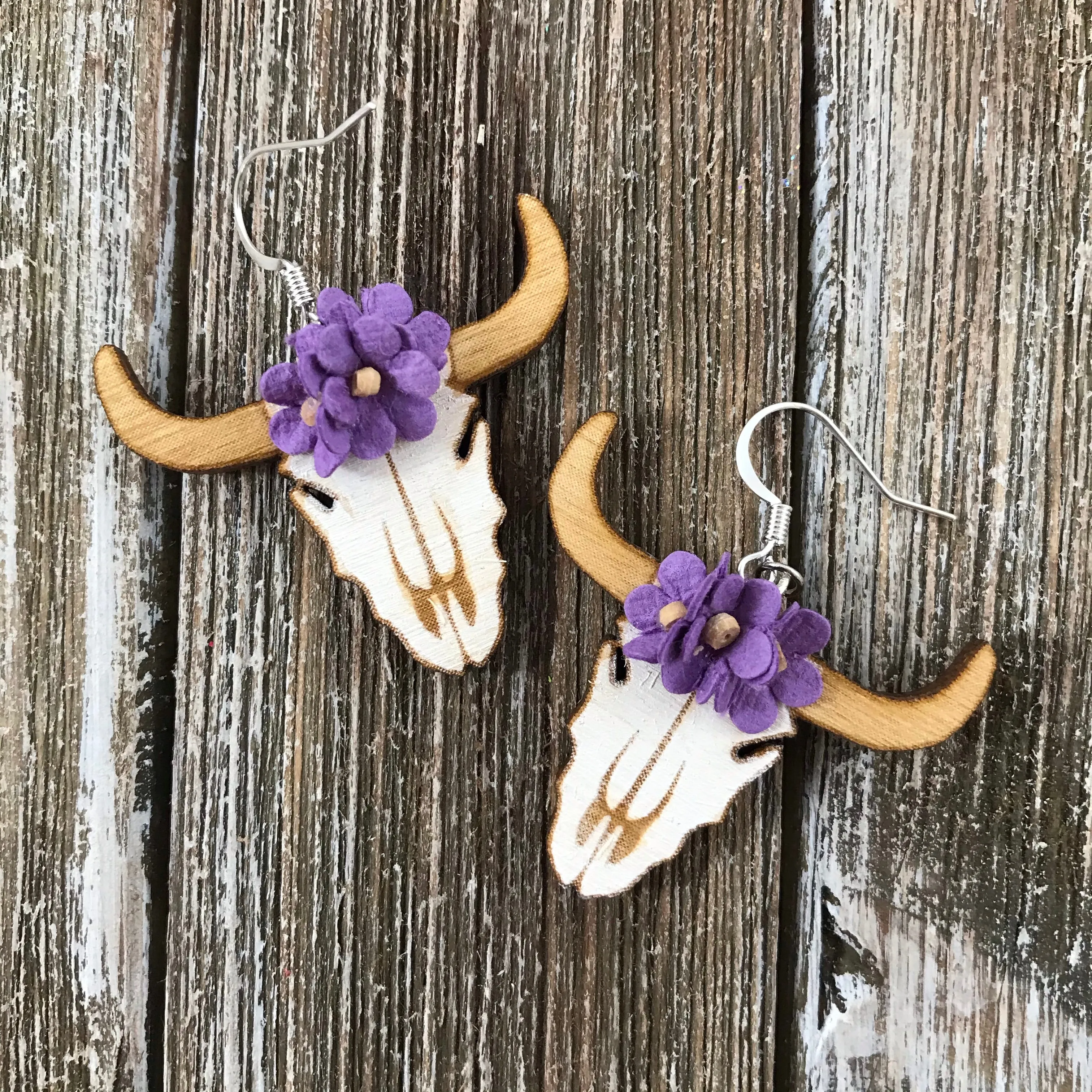 Cow Skulls Earrings by Cultura Corazon