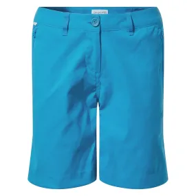 Craghoppers Women's Stretch Kiwi Pro Shorts - Mediterranean Blue